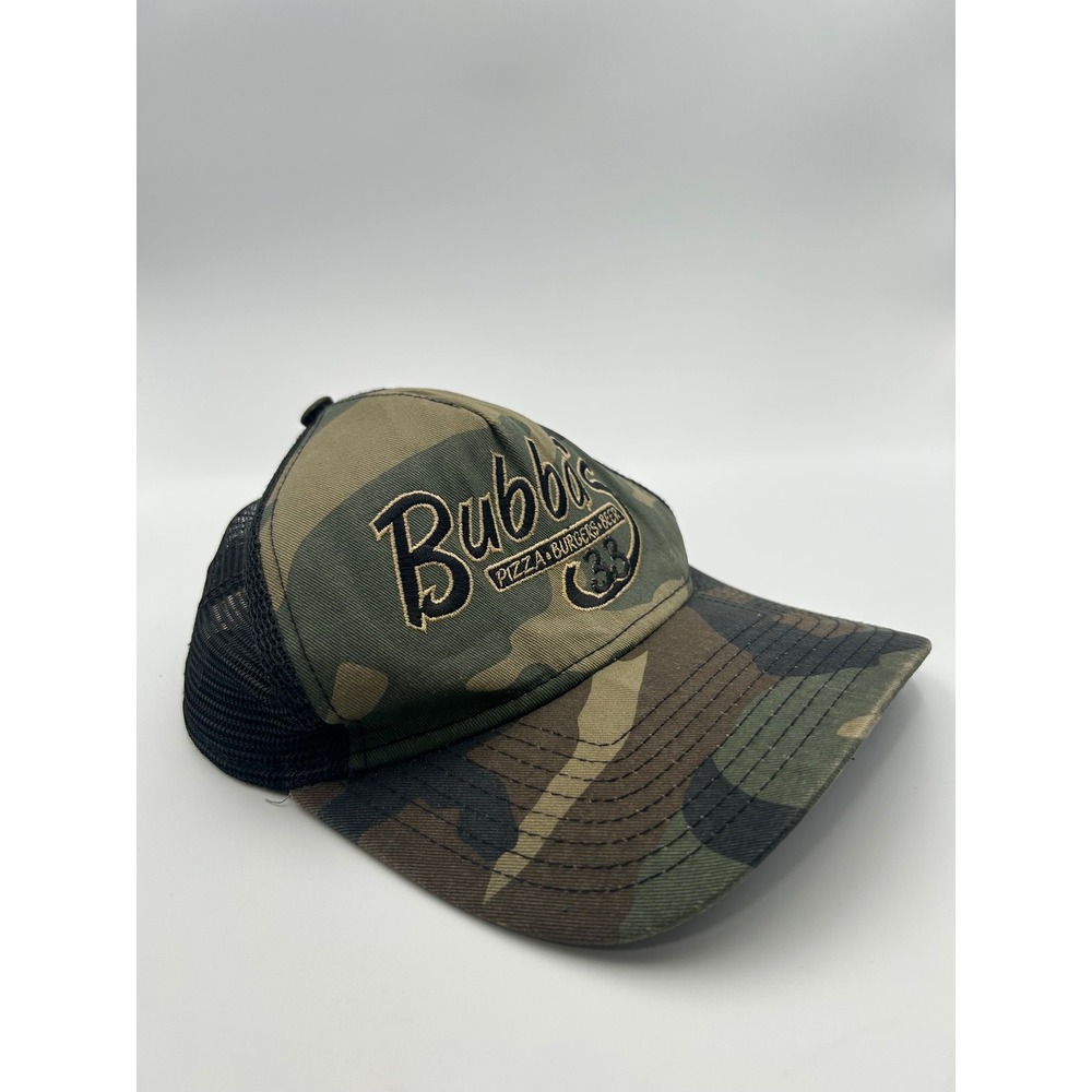 New Era 9FORTY Bubba's 33 Camo Trucker Hat Mesh Snapback Cap Green Black